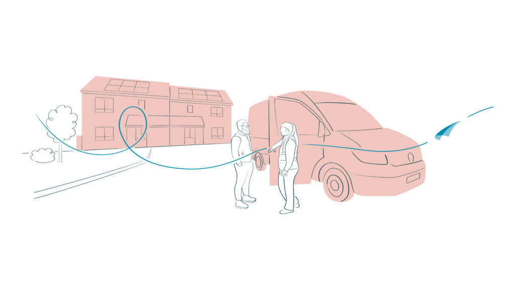 Operative visiting a home